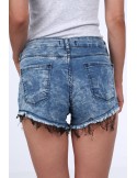 Jeansshorts mit Stickerei, hellblau L5 - Online-Shop - Boutique